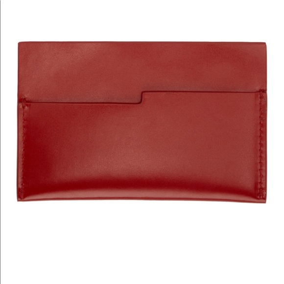 Bottega Veneta Red Leather Card Holder - Picture 2 of 14